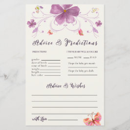 Besos de mariposa con tarjetas de consejo y predic