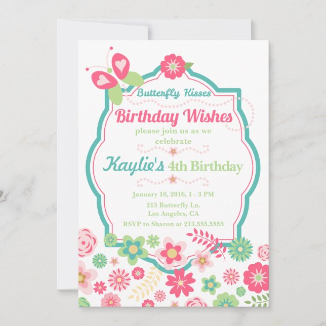 Besos de mariposa e invitaciones a los deseos de c (Anverso)