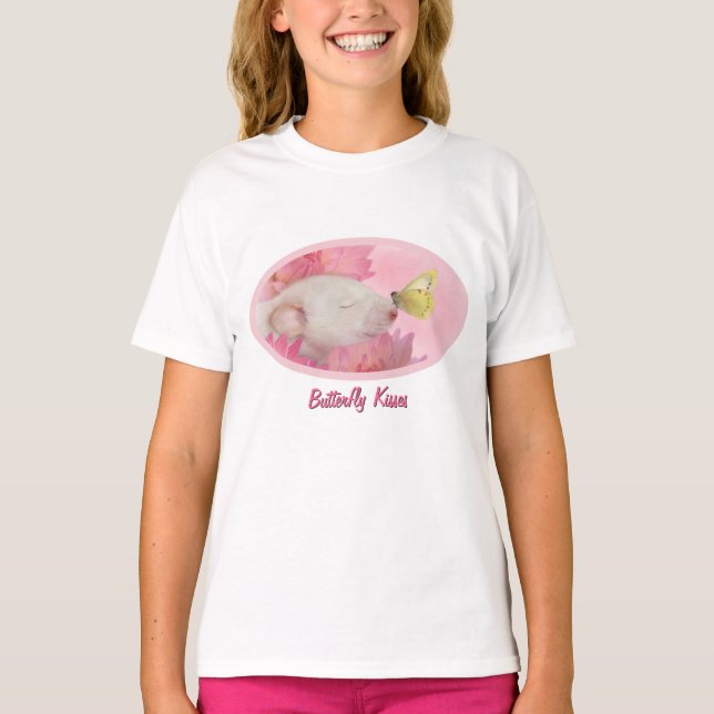 Besos de mariposa para niñas camisetas (Anverso)
