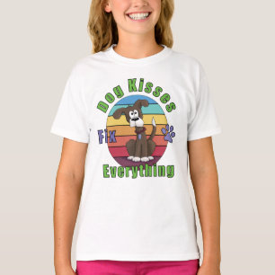 Besos de perro arreglan todo la camiseta