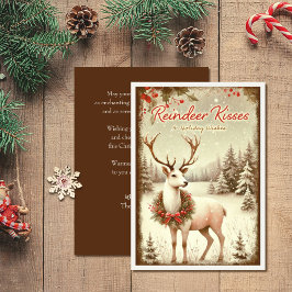 Besos de reno Navidad vintage