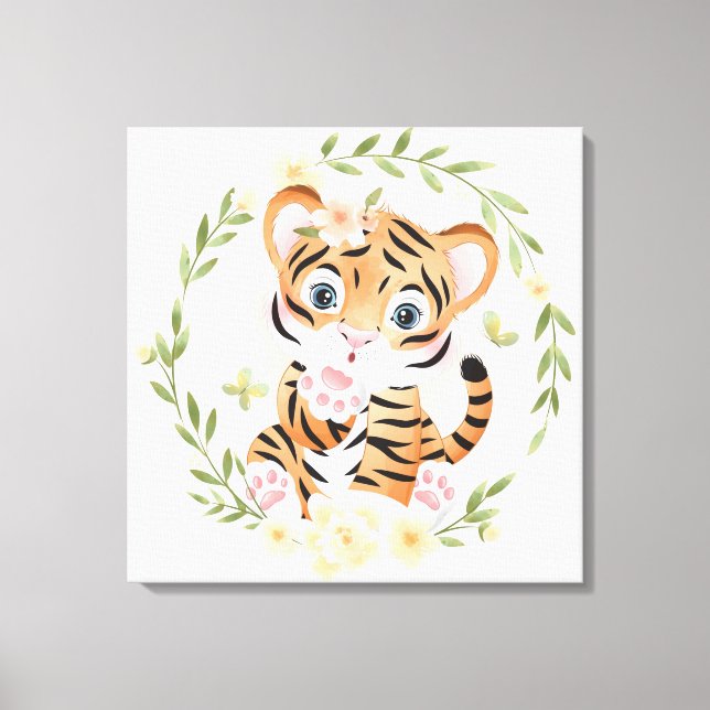 Besos de Tigre Impresión en Lienzo (Anverso)