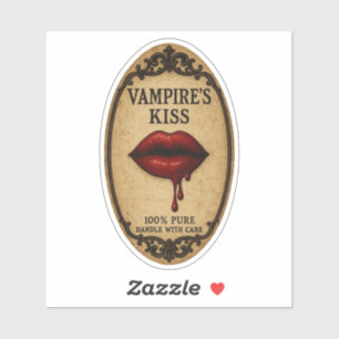 Besos de Vampiro - Etiqueta de Botica Labios Sangr