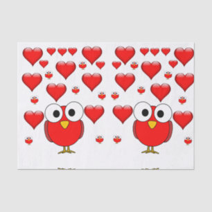 Besos decorativos de papel tisular valentinas