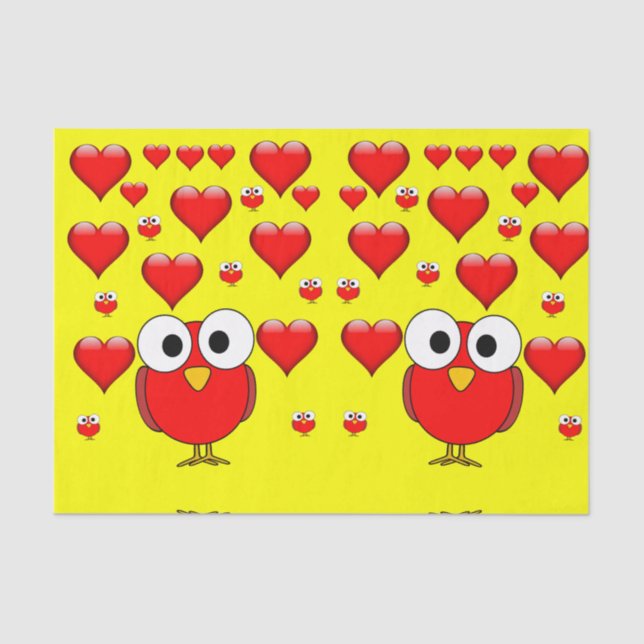 Besos decorativos de papel tisular valentinas (Anverso)