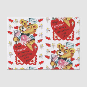 Besos decorativos de papel tisular valentinas