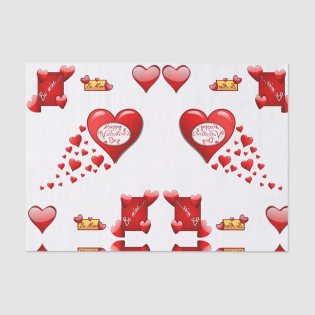 Besos decorativos de papel tisular valentinas (Anverso)