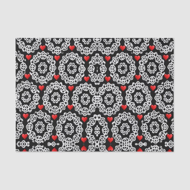 Besos decorativos de papel tisular valentinas (Anverso)