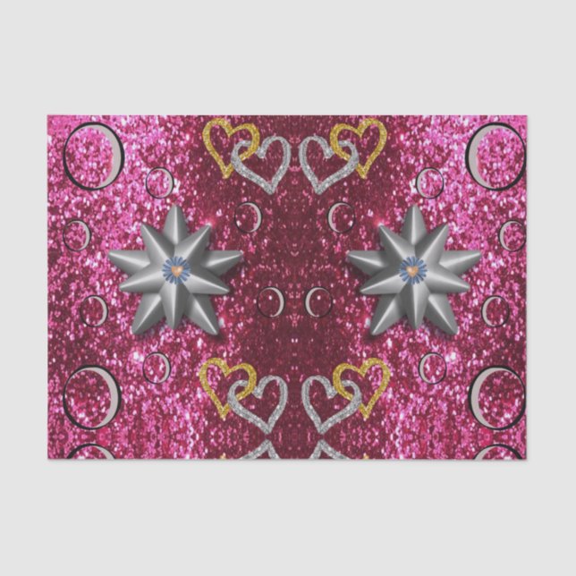 Besos decorativos de papel tisular valentinas (Anverso)