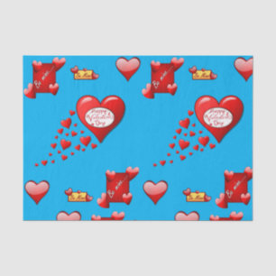 Besos decorativos de papel tisular valentinas