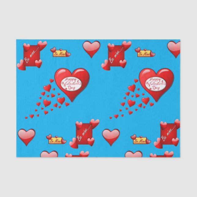 Besos decorativos de papel tisular valentinas (Anverso)