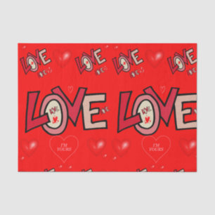 Besos decorativos de papel tisular valentinas