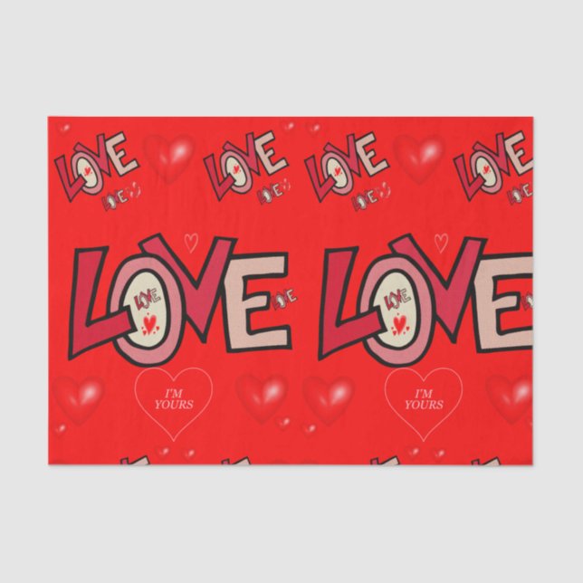 Besos decorativos de papel tisular valentinas (Anverso)