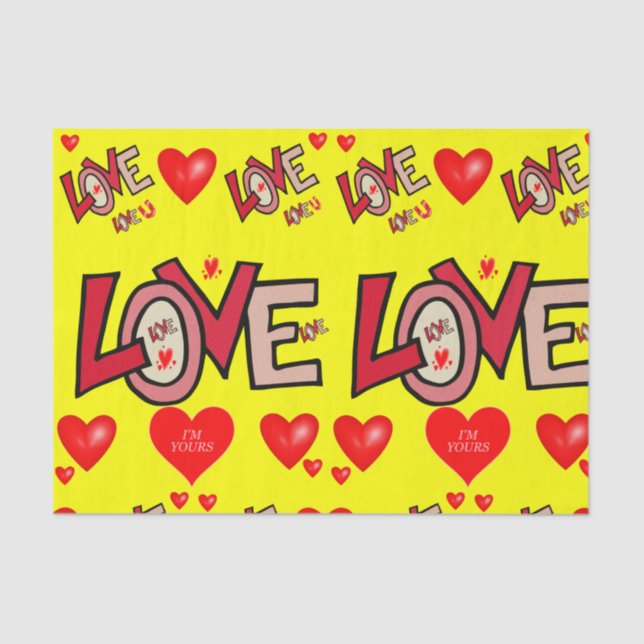 Besos decorativos de papel tisular valentinas (Anverso)