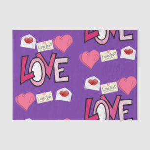 Besos decorativos de papel tisular valentinas