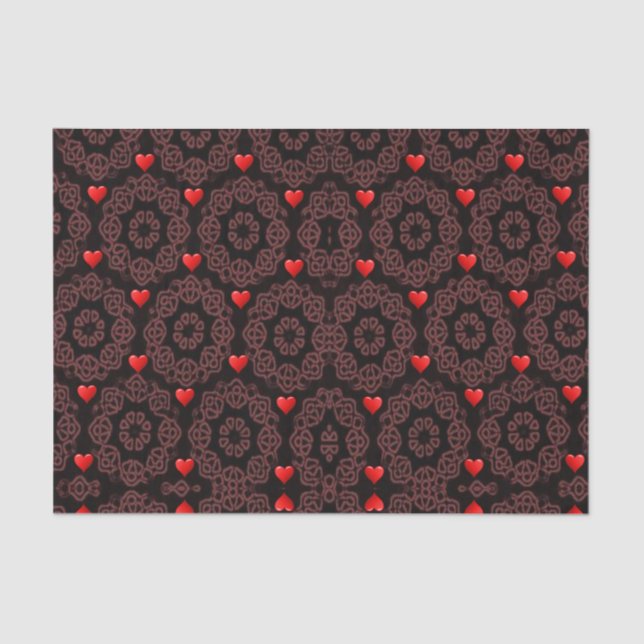 Besos decorativos de papel tisular valentinas (Anverso)