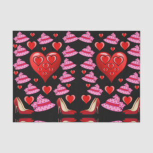 Besos decorativos de papel tisular valentinas