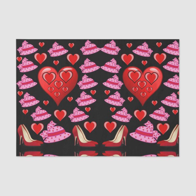 Besos decorativos de papel tisular valentinas