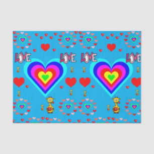 Besos decorativos de papel tisular valentinas