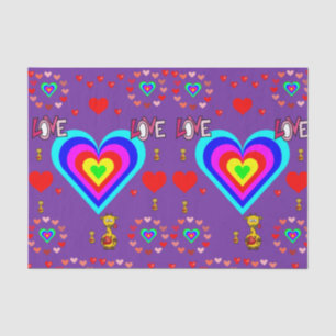 Besos decorativos de papel tisular valentinas