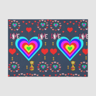 Besos decorativos de papel tisular valentinas