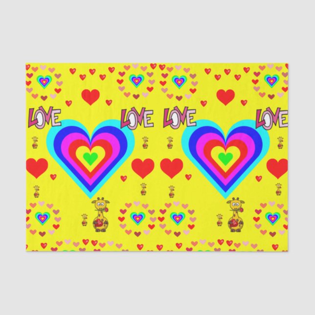 Besos decorativos de papel tisular valentinas (Anverso)