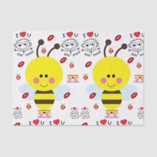 Besos decorativos de papel tisular valentinas