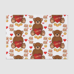 Besos decorativos de papel tisular valentinas