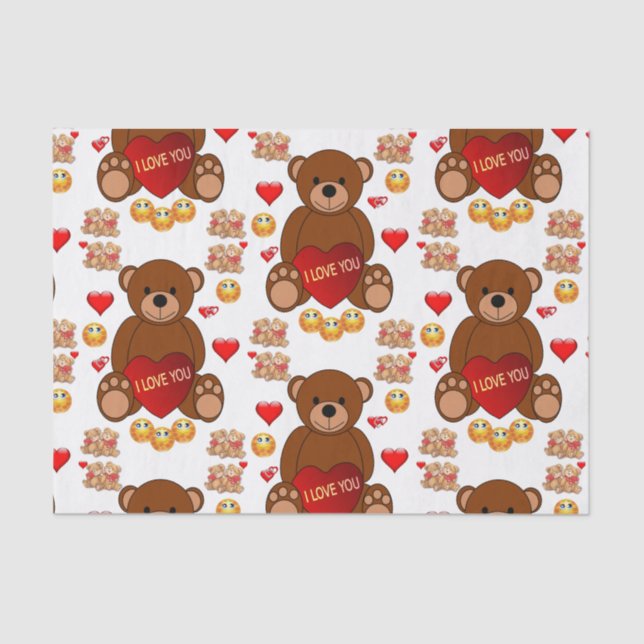 Besos decorativos de papel tisular valentinas (Anverso)