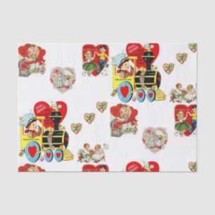 Besos decorativos de papel tisular valentinas