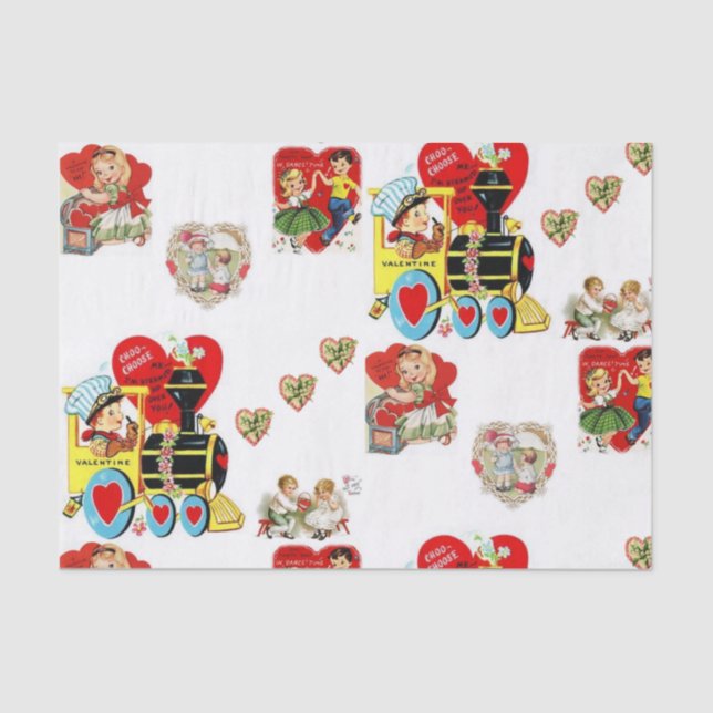 Besos decorativos de papel tisular valentinas (Anverso)