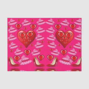 Besos decorativos de papel tisular valentinas
