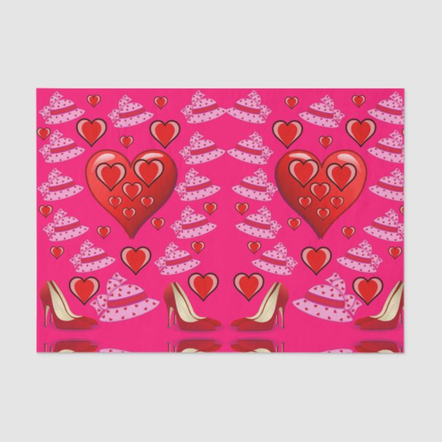 Besos decorativos de papel tisular valentinas (Anverso)