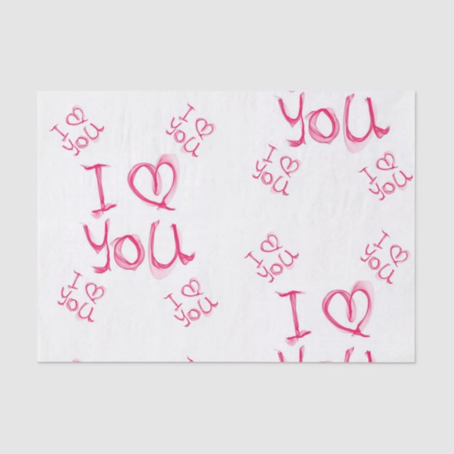 Besos decorativos de papel tisular valentinas (Anverso)