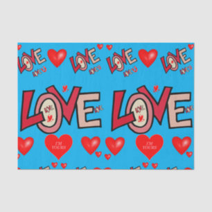 Besos decorativos de papel tisular valentinas