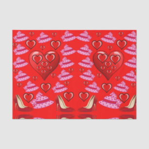 Besos decorativos de papel tisular valentinas