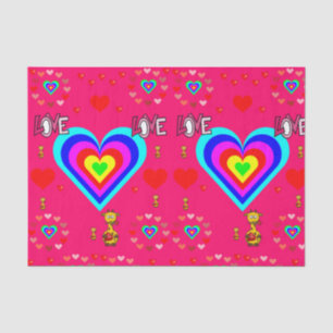 Besos decorativos de papel tisular valentinas