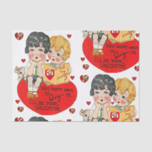 Besos decorativos de papel tisular valentinas