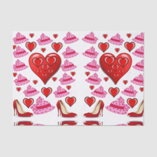 Besos decorativos de papel tisular valentinas