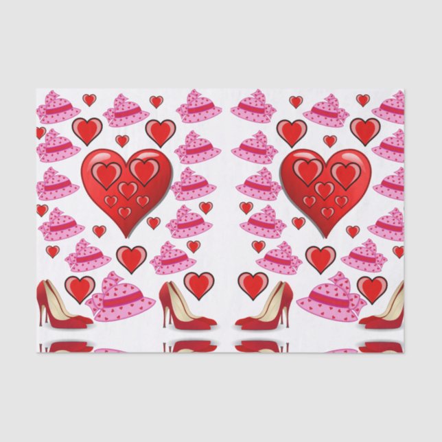 Besos decorativos de papel tisular valentinas (Anverso)