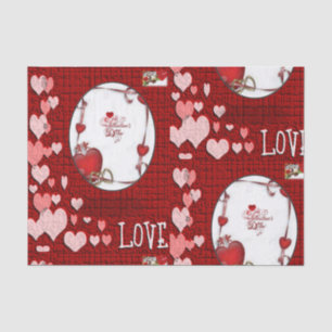 Besos decorativos de papel tisular valentinas