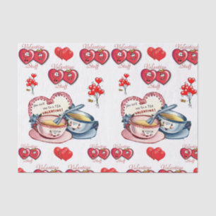 Besos decorativos de papel tisular valentinas