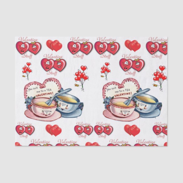 Besos decorativos de papel tisular valentinas (Anverso)