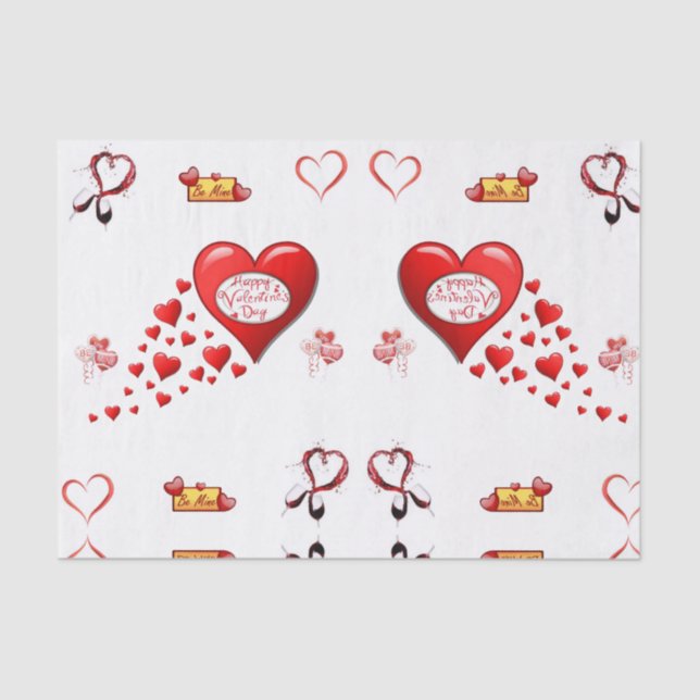 Besos decorativos de papel tisular valentinas (Anverso)