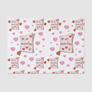 Besos decorativos de papel tisular valentinas