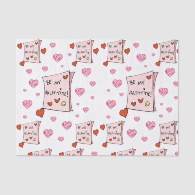 Besos decorativos de papel tisular valentinas (Anverso)