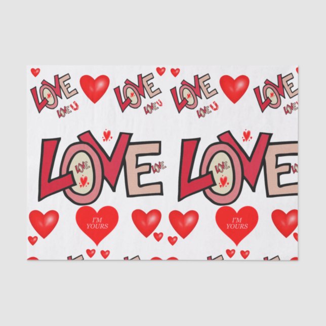 Besos decorativos de papel tisular valentinas (Anverso)