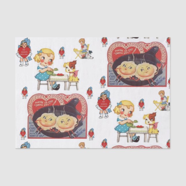 Besos decorativos de papel tisular valentinas (Anverso)