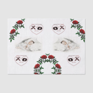 Besos decorativos de papel tisular valentinas