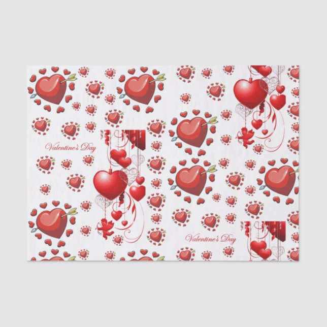 Besos decorativos de papel tisular valentinas (Anverso)
